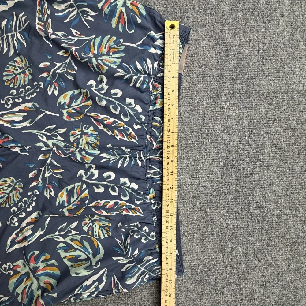 Kirkland Signature Swim Shorts XXL Blue Tropical‎ Print Elastic Waist NWT